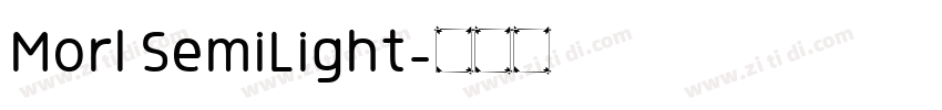 Morl SemiLight字体转换